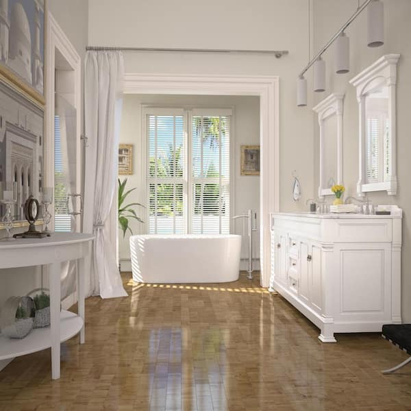Ursula 4.91 ft. Acrylic Classic Flatbottom Non-Whirlpool Bathtub in White Ursula 4.91 ft. Acrylic Classic Flatbottom Non-Whirlpool Bathtub in White