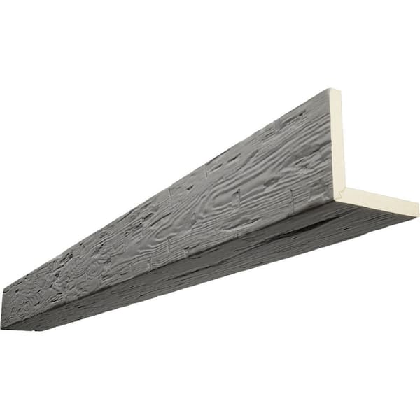 Ekena Millwork Endurathane 10 in. H x 8 in. W x 8 ft. L Hand Hewn Seashell Faux Wood Beam