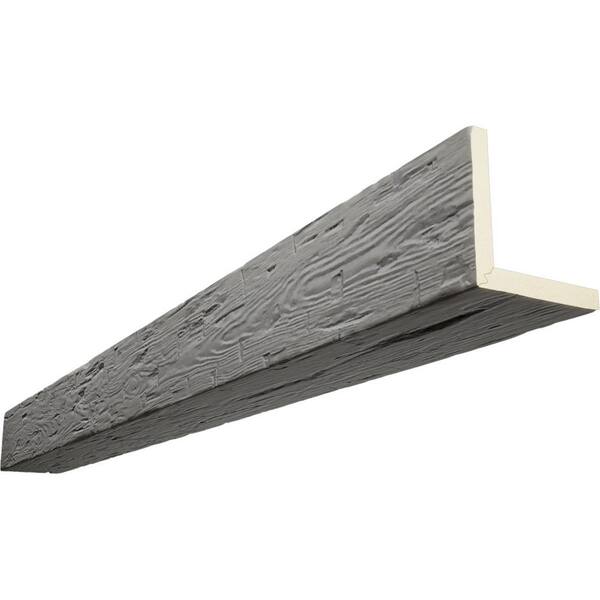 Ekena Millwork Endurathane 10 in. H x 12 in. W x 8 ft. L Hand Hewn Seashell Faux Wood Beam