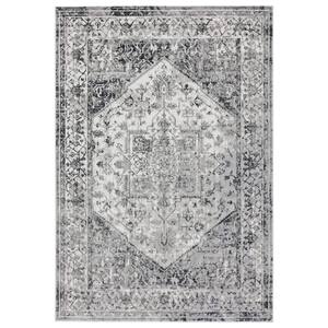Veronica Selsey Grey 5 ft. 3 in. x 7 ft. 2 in. Area Rug