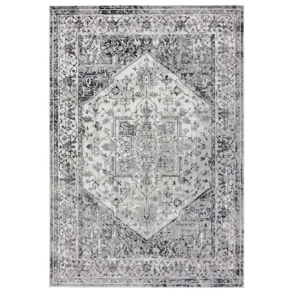 United Weavers Veronica Selsey Grey 5 ft. 3 in. x 7 ft. 2 in. Area Rug