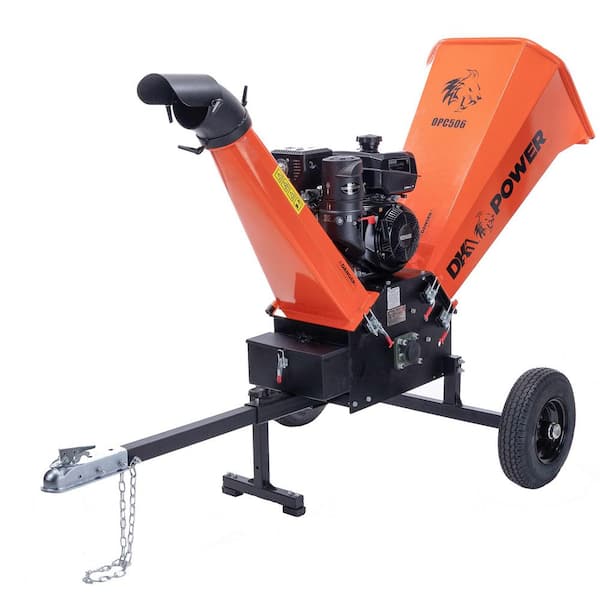 DK2 6 in. 14 HP Gas Powered Kohler Engine Certified Commercial Chipper Shredder with Extended Axles and Trailer Tow Hitch