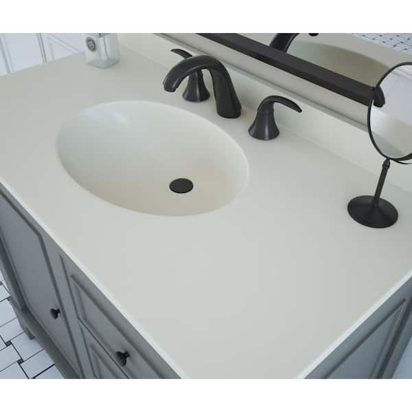 SWAN Chesapeake 73-in Tahiti White Solid Surface Bathroom Vanity Top