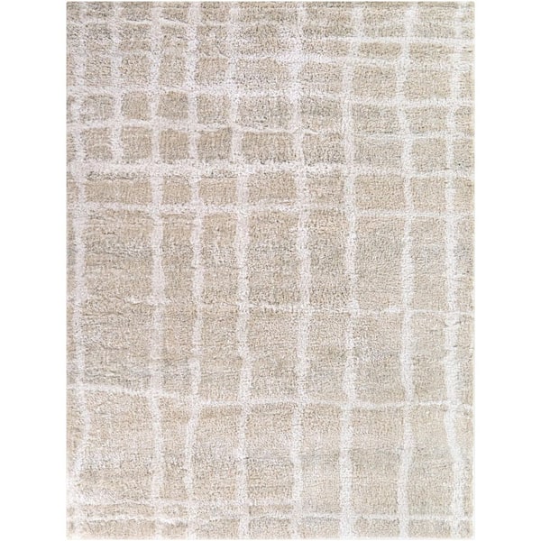 Unbranded Odele Taupe 5 ft. 3 in. x 7 ft. Striped Area Rug