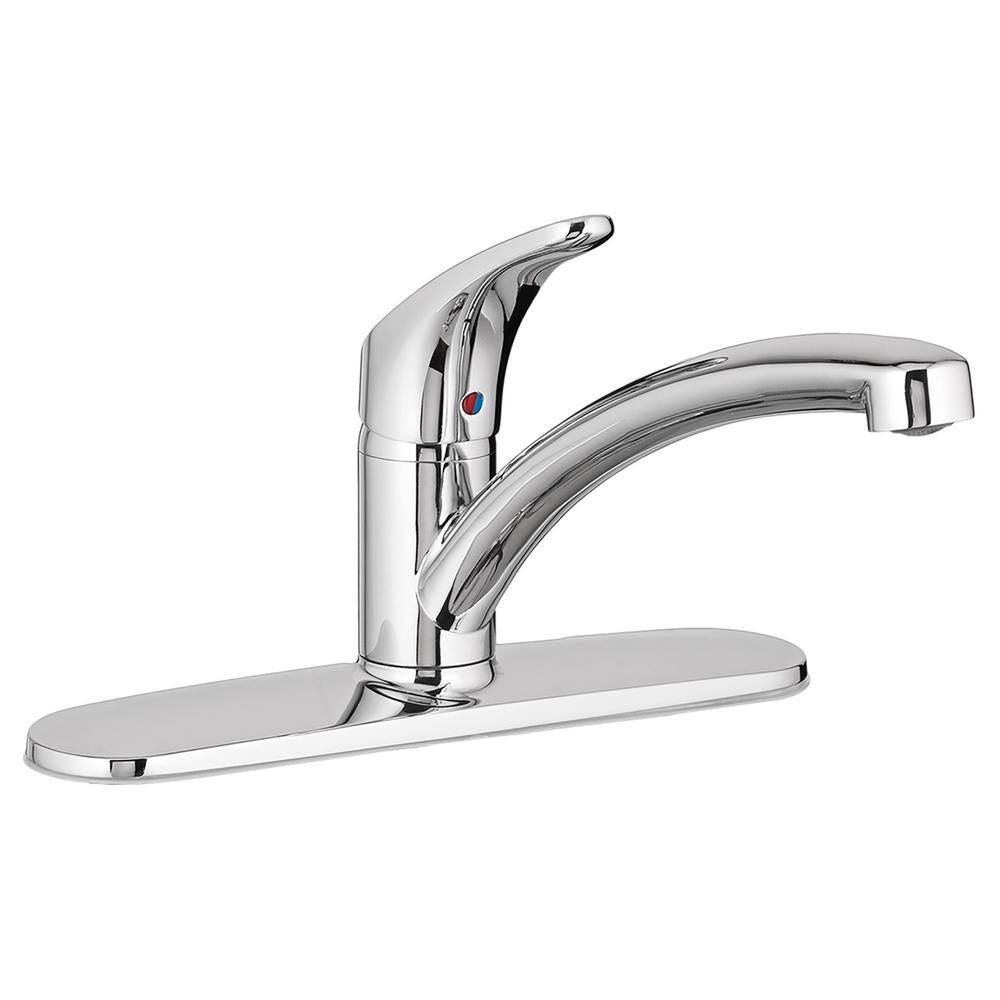 Reviews For American Standard Colony Pro Single Handle Standard Kitchen Faucet In Polished Chrome 7074030 002 The Home Depot