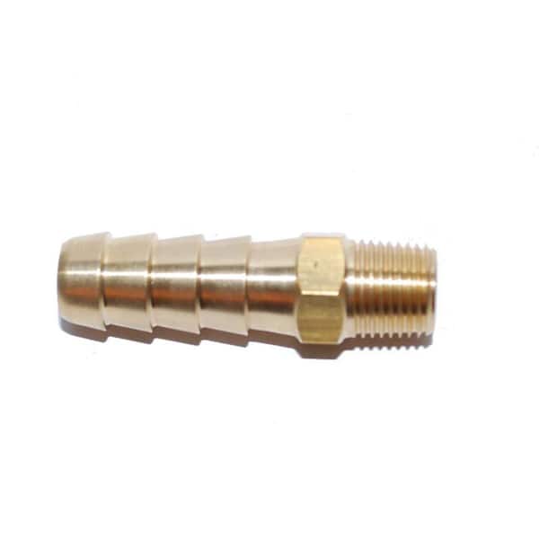 Attwood Universal Fuel Hose Fitting Male 1/8 in. NPT x 3/8 in. Barb, Brass
