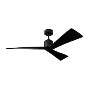 Adler 52 in. Indoor/Outdoor Matte Black Ceiling Fan with Matte Black Blades, DC Motor and 6-Speed Remote Control