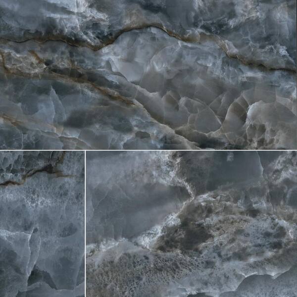 Tourmaline 24 in. x 48 in. Polished Porcelain Onyx Look Floor and Wall Tile (496 sq. ft./Pallet)