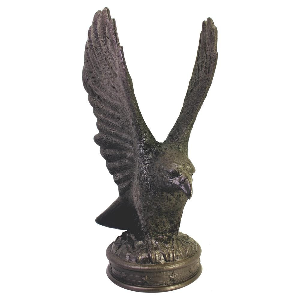 Emsco 32 in. H Plastic Resin Natural Bronze Eagle Statue