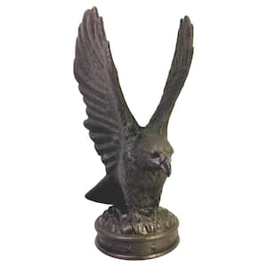 32 in. H Plastic Resin Natural Bronze Eagle Statue
