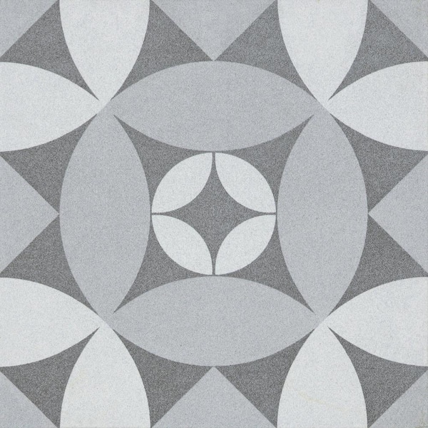 EMSER TILE Design Portrait 9.17 in. x 9.17 in. Matte Patterned Look Porcelain Floor and Wall Tile (10.332 sq. ft./Case)