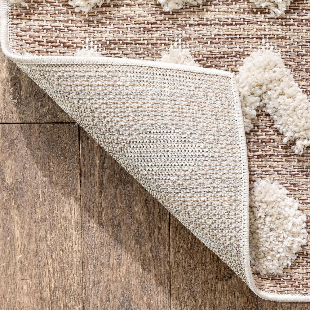 Bellagio Beige Tribal High-Low Flat-Weave Rug 5' x 7'