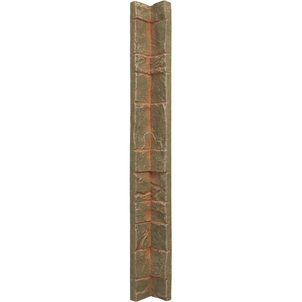 Ekena Millwork 3 in. x 3 in. Iron Mill Composite Universal Inside Corner for StoneWall Faux Stone Siding Panels