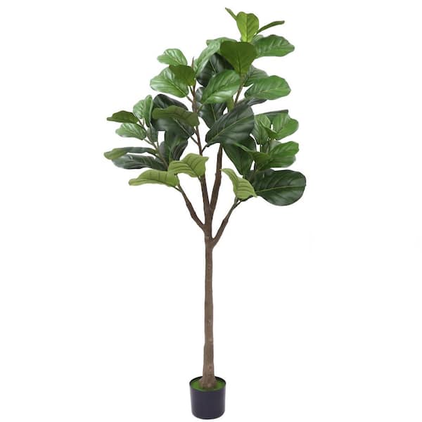 5 ft. Tree Artificial, Fake Fig Leaf Tree with Pot