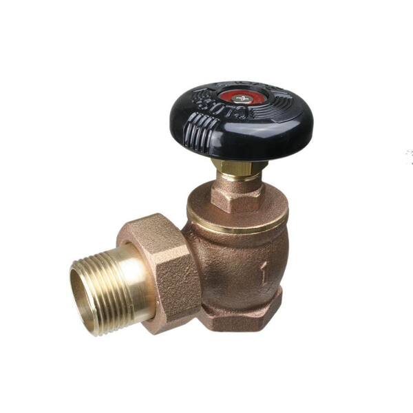 Unbranded 1-1/4 in. Steam Angle Threaded Brass Radiator Valve