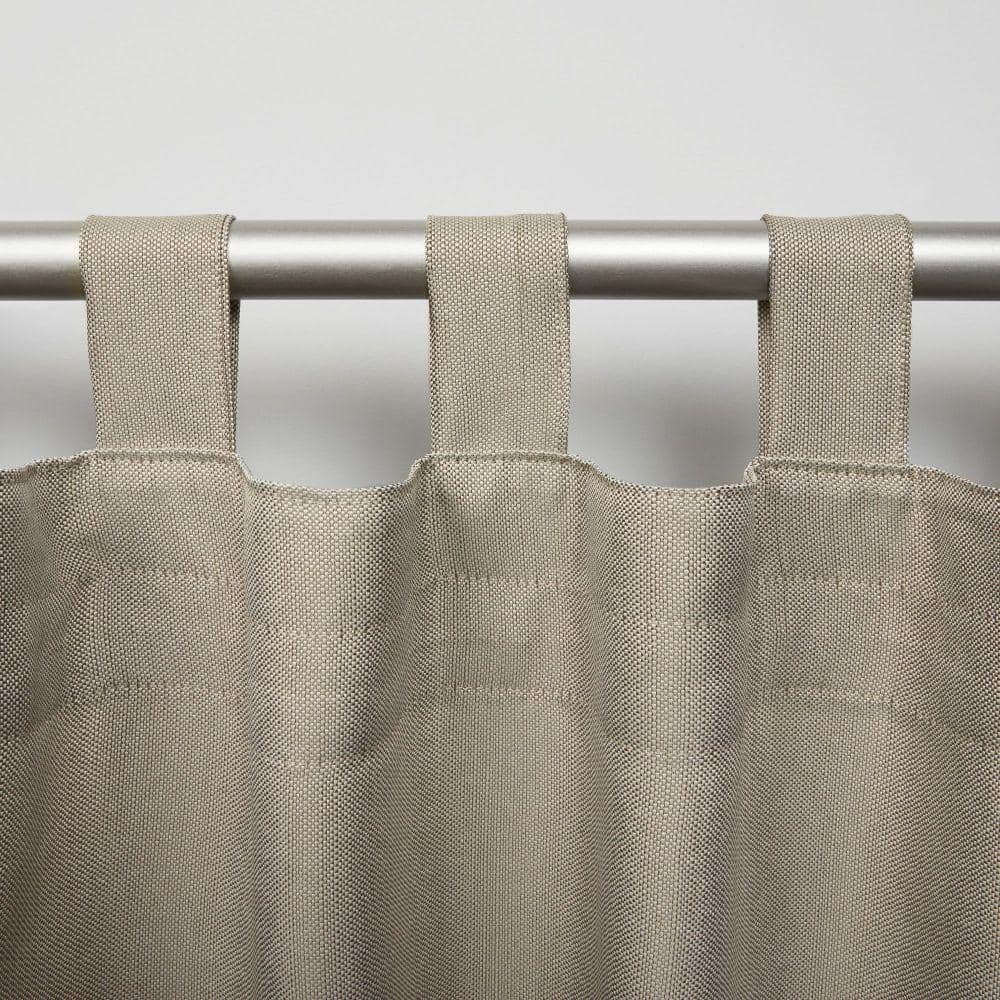 Natural Light-Filtering Polyester Tab Top Curtain Panels, 54" x 108"