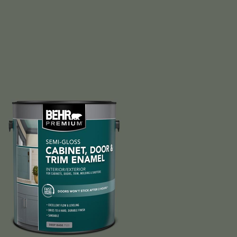 1 gal. #N410-6 Pinecone Hill Semi-Gloss Enamel Interior/Exterior Cabinet, D