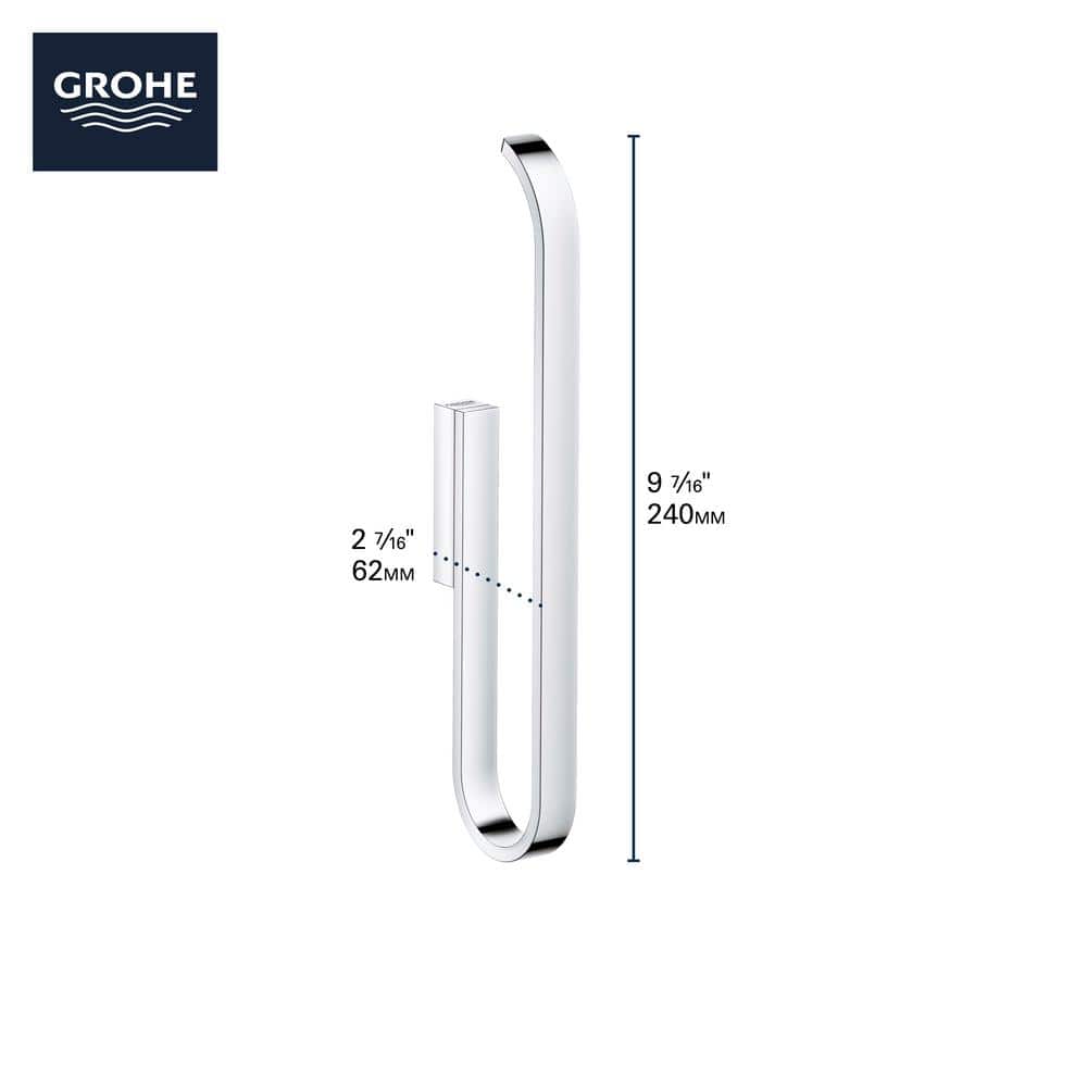 Brushed Nickel Vertical Wall Mount Toilet Paper Holder