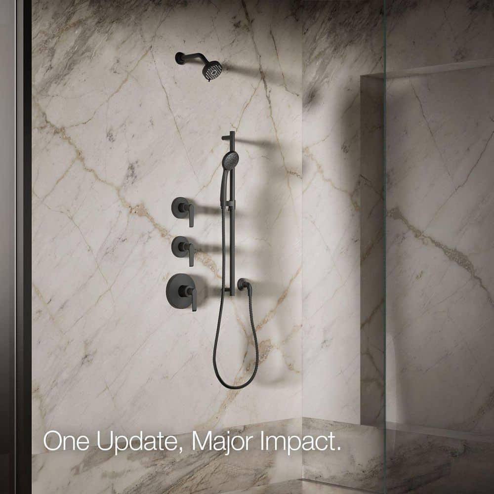 Matte Black Multi-Function Wall Mounted Shower Head