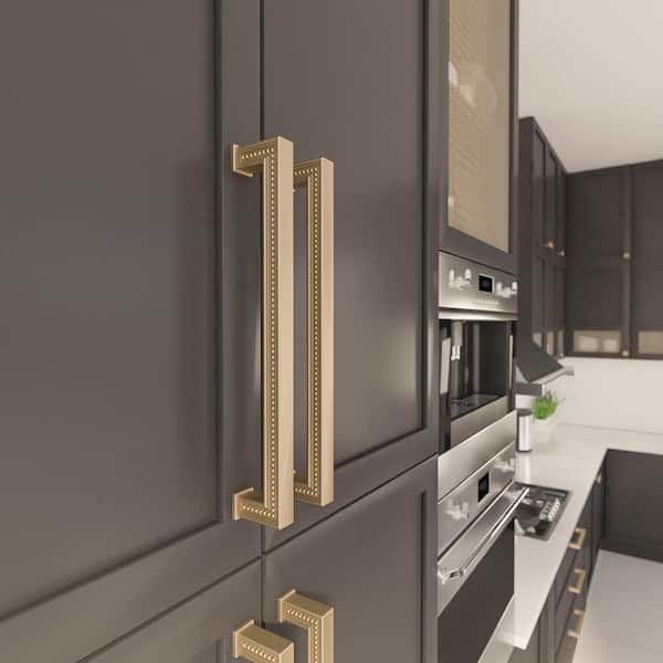 Torcello Collection 12-5/8 in. (320 mm) Classic Champagne Bronze Rectangular Cabinet Bar Pull