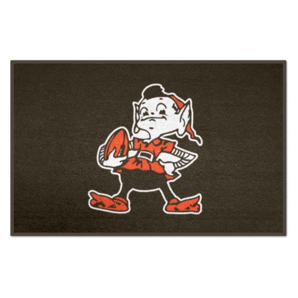 FANMATS Cleveland Browns 1 ft. 7 in. x 2 ft. 6 in. Vintage Starter Mat Area Rug
