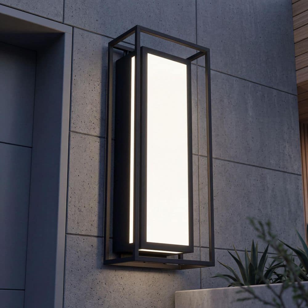 Artika Ghost Black Modern Large Integrated LED Exterior Hardwired