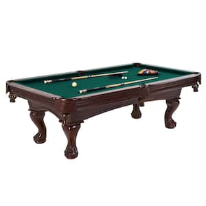 Premium 100 in. Slate-Tech Billiard Table Set with Canadian Maple Cues, Rack, Balls, Brush and Chalk
