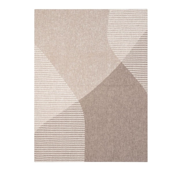 Woven Wave Multi-Colored 40 in. x 54 in. Polyester Non-Slip Backing Indoor Chair Mat
