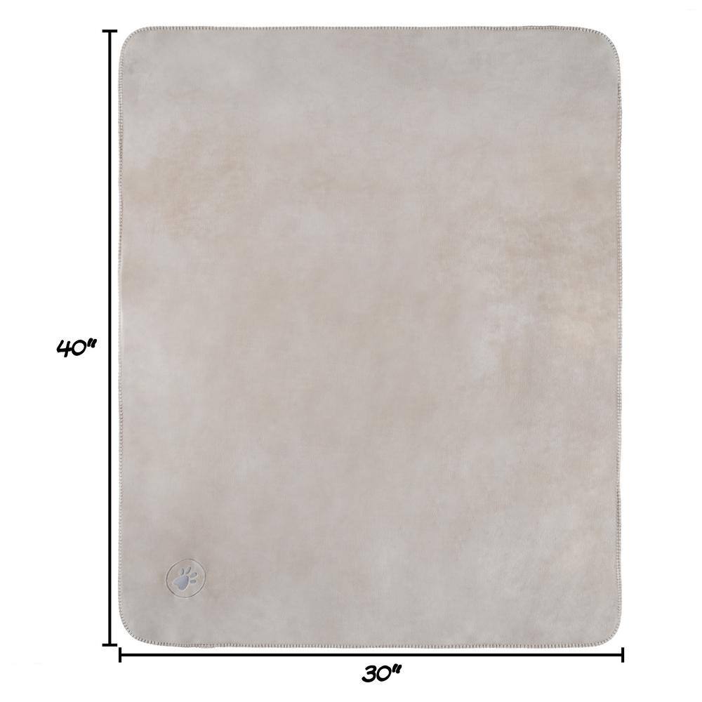 Tan Reversible Sherpa Fleece Waterproof Dog Blanket 30x40 Inch