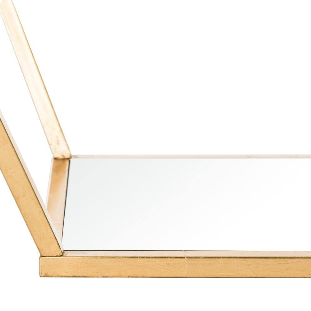 Allene Gold and Clear Glass Rectangular Coffee Table