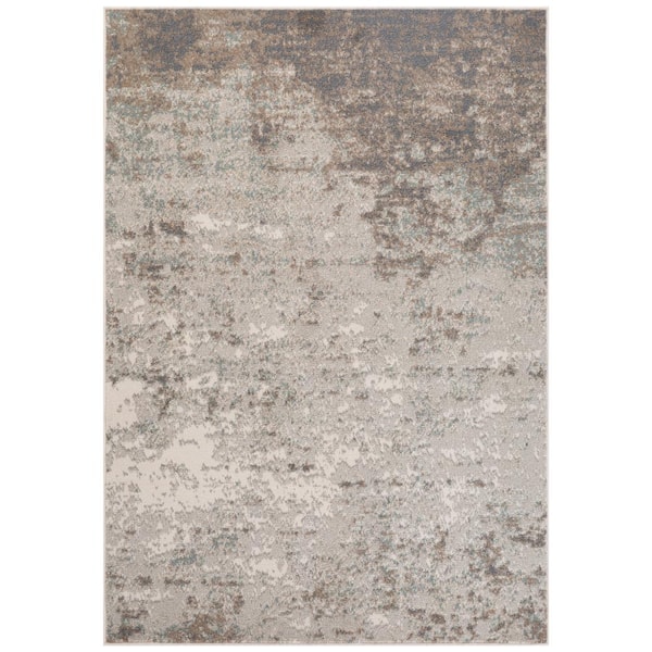 Amer Rugs Alpine 8 x 10 Gray Abstract Pattern Area Rug for High Traffic Living Room Dining Room Bedroom