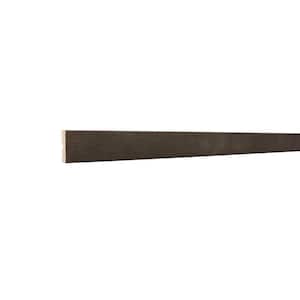 7/16 in. x 1-1/2 in. x 96 in. Prestained Black White Wood Trim Moulding