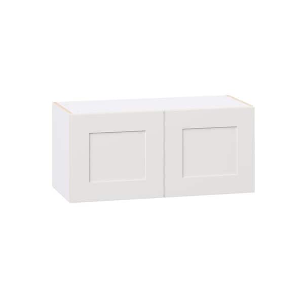 J COLLECTION Roseland 33 in. W x 14 in. D x 15 in. H Assembled Shaker Wall Bridge Kitchen Cabinet in Warm White