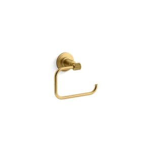 Torrington Wall Mounted Toilet Paper Holder in Vibrant Brushed Moderne Brass