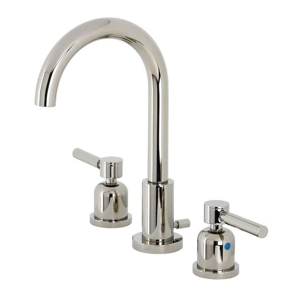 Kingston Brass Concord 8 in. Widespread 2-Handle Bathroom Faucet in Polished Nickel