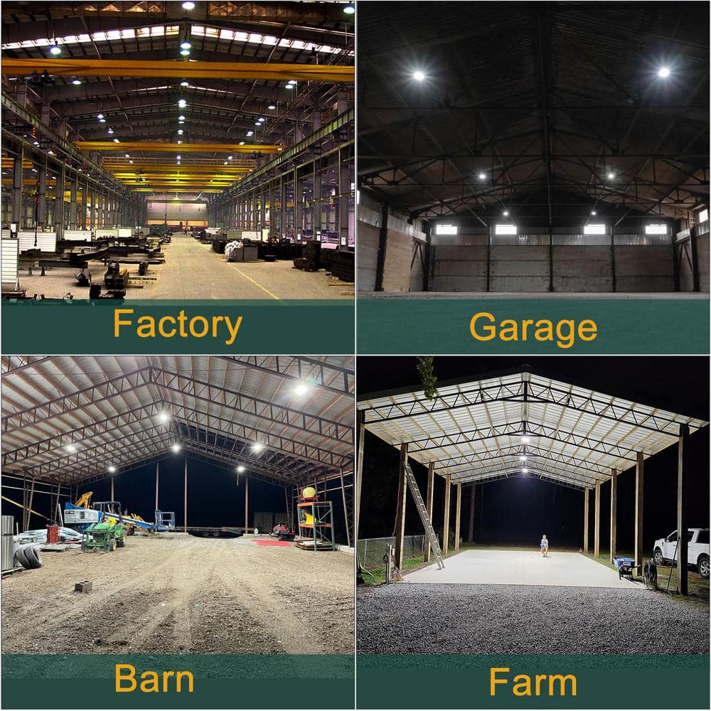 350W Black Aluminum UFO LED High Bay Light Set