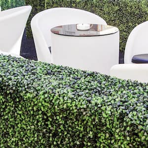 36 pcs 20 in. x 20 in. Artificial Boxwood Grass Wall Panels PE Plastic Faux Boxwood Hedge Backdrop Indoor/Outdoor Decor