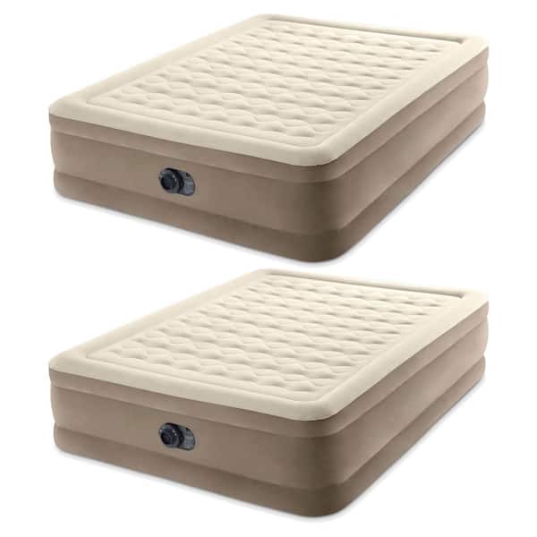 Queen Sized Ultra Plush Air Bed with Built-In Pump (2-Pack)