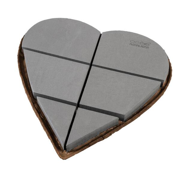 Oasis 18 in. Midnight Floral Foam Solid Heart