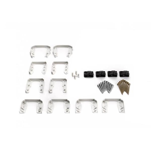 Transcend Classic White Composite Mounting Hardware Kit (Use with Horizontal Cut Rail)