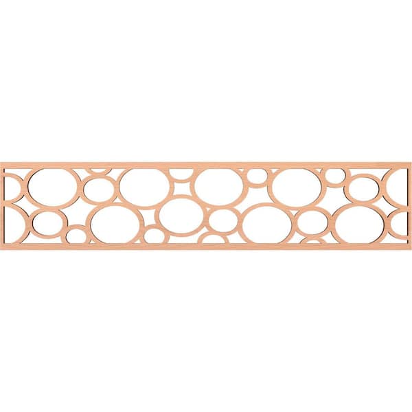 Ekena Millwork Hemingway Fretwork 0.375 in. D x 46.75 in. W x 10 in. L Alder Wood Panel Moulding