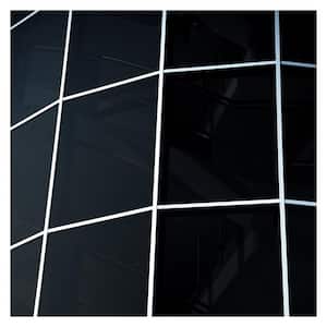 100% and Sight Light Protection Glass Decorative Design Window Film Black "Black Out" 