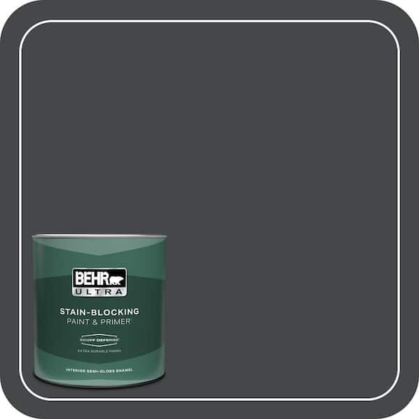 BEHR ULTRA 1 qt. #PPU26-23A Dark Secret Extra Durable Semi-Gloss Enamel Interior Paint & Primer
