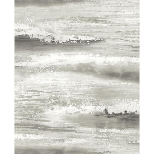 Seabrook Designs Moseley Waves Grey Paper Strippable Roll (Covers 56 sq. ft.)