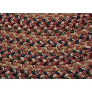 Twilight Rosewood 12 ft. x 12 ft. Wool Blend Round Braided Area Rug