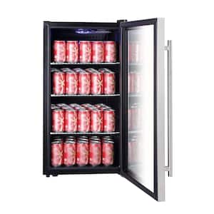 3.1 cu. ft. 87 (12 oz.) Can Beverage Cooler in Stainless Steel