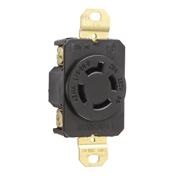 Legrand Pass & Seymour Turnlok 20 Amp 250-Volt NEMA L15-20R Locking Receptacle
