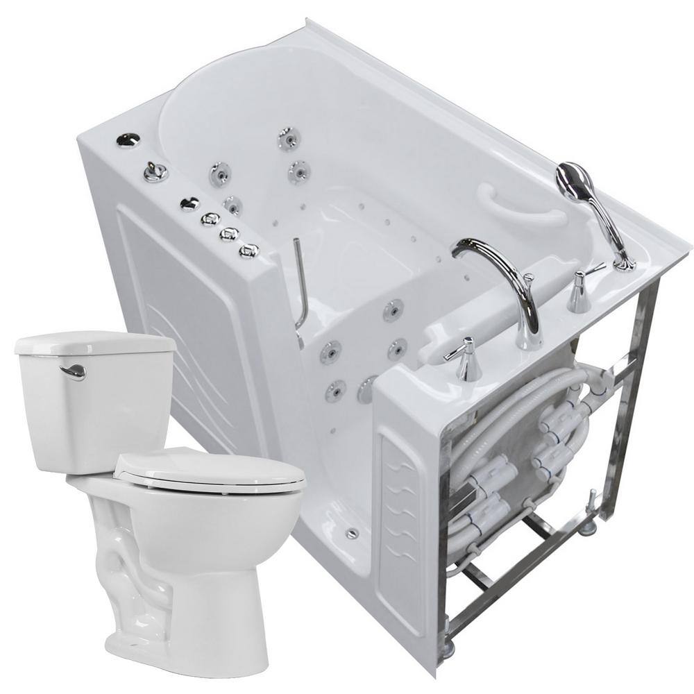 Universal Tubs 52.8 in. WalkIn Whirlpool and Air Bath Tub in White