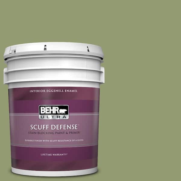 BEHR ULTRA 5 gal. #PPU11-04 Alamosa Green Extra Durable Eggshell Enamel Interior Paint & Primer