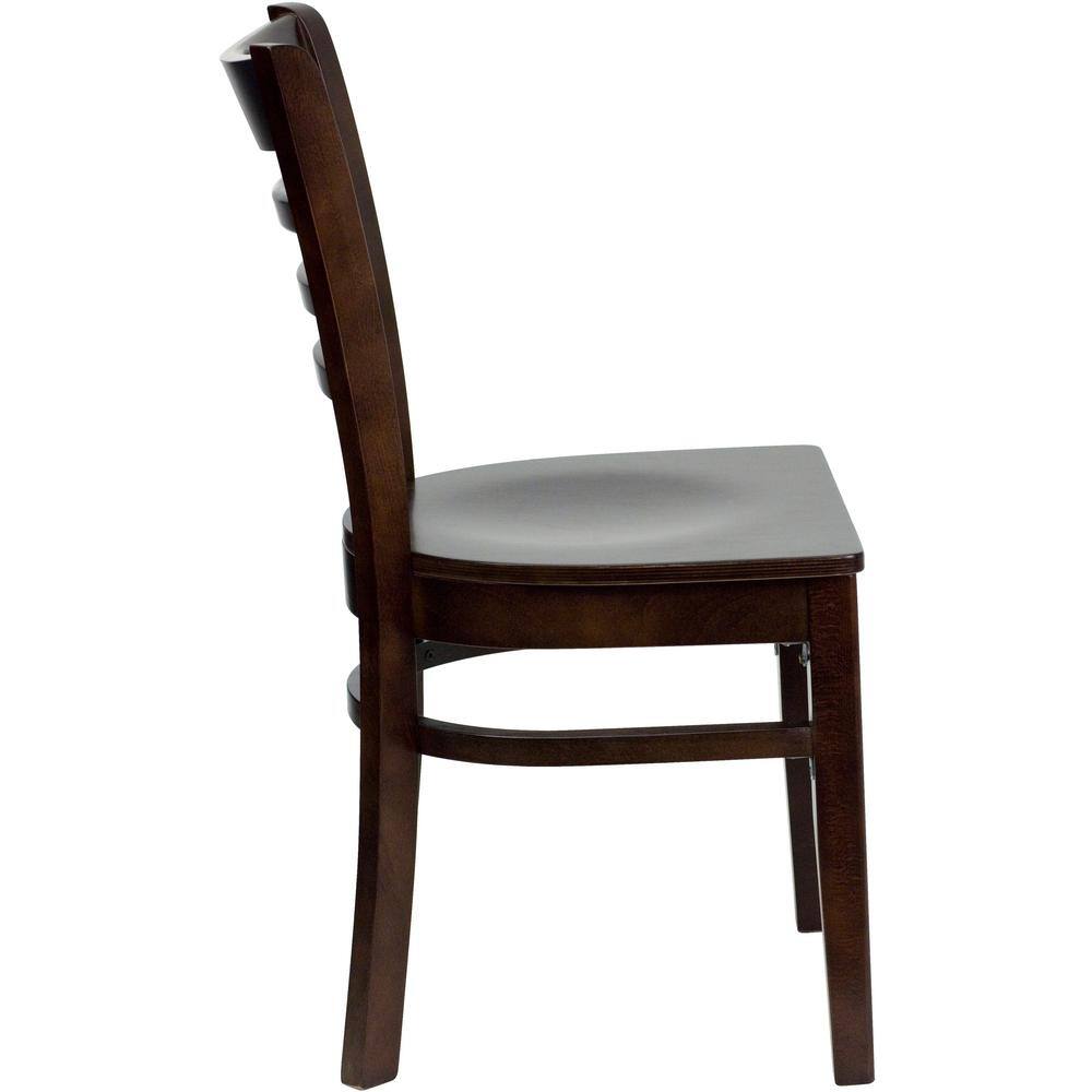 Natural Wood Ladderback Slat Side Chair